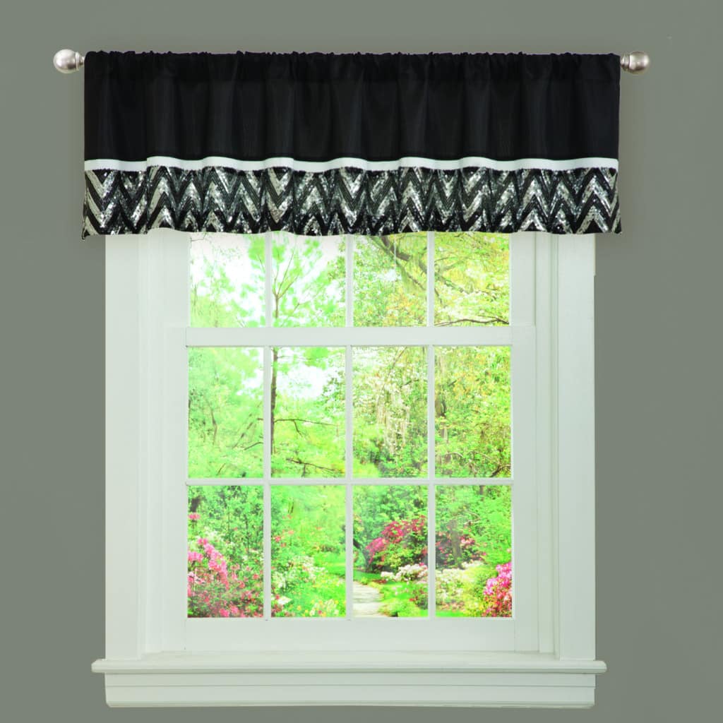 Lush Decor Shimmer White Accent Valance