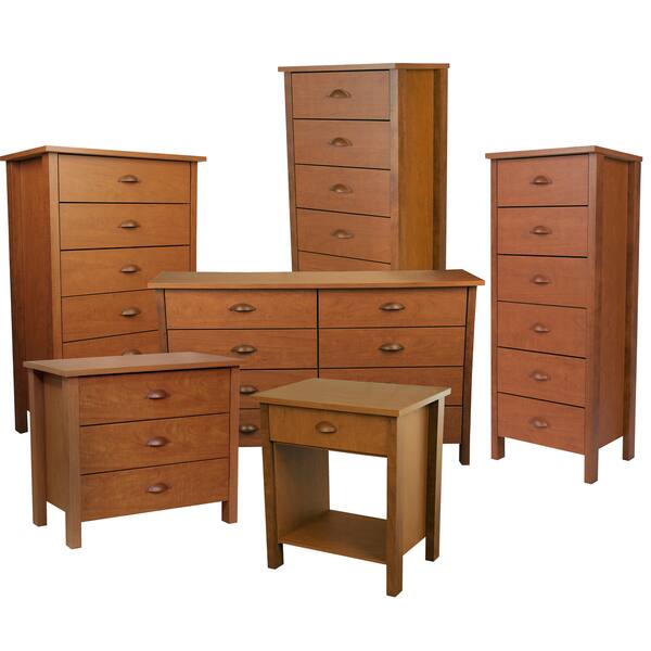 Shop Venture Horizon Cherry Finish 3 Drawer Nightstand Free