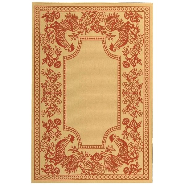 Safavieh Courtyard Red/ Natural Indoor Outdoor Rug