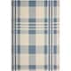 preview thumbnail 1 of 2, Safavieh Courtyard Plaid Beige/ Blue Indoor/ Outdoor Rug