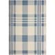 preview thumbnail 3 of 2, Safavieh Courtyard Plaid Beige/ Blue Indoor/ Outdoor Rug