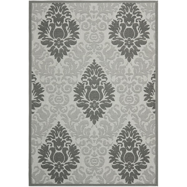 Safavieh Courtyard Quatrefoil Black/ Beige Indoor/ Outdoor Rug ...