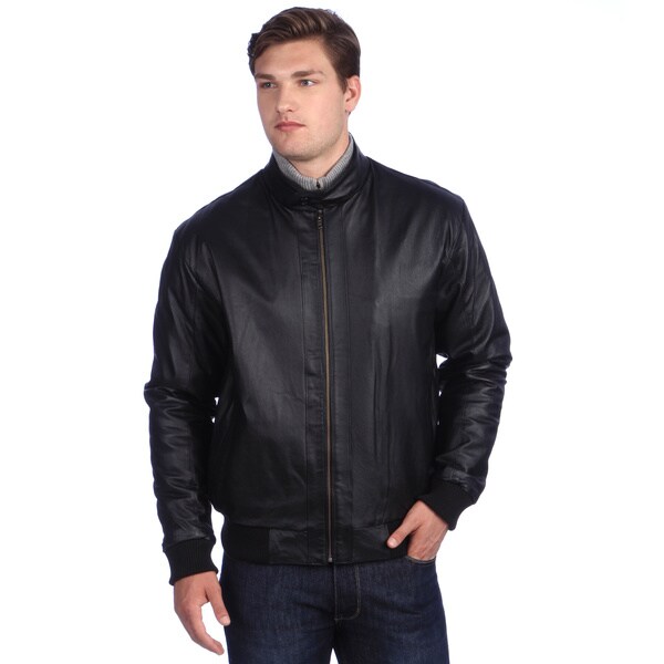 Shop United Face Mens Leather Bomber Jacket - Free Shipping Today ...