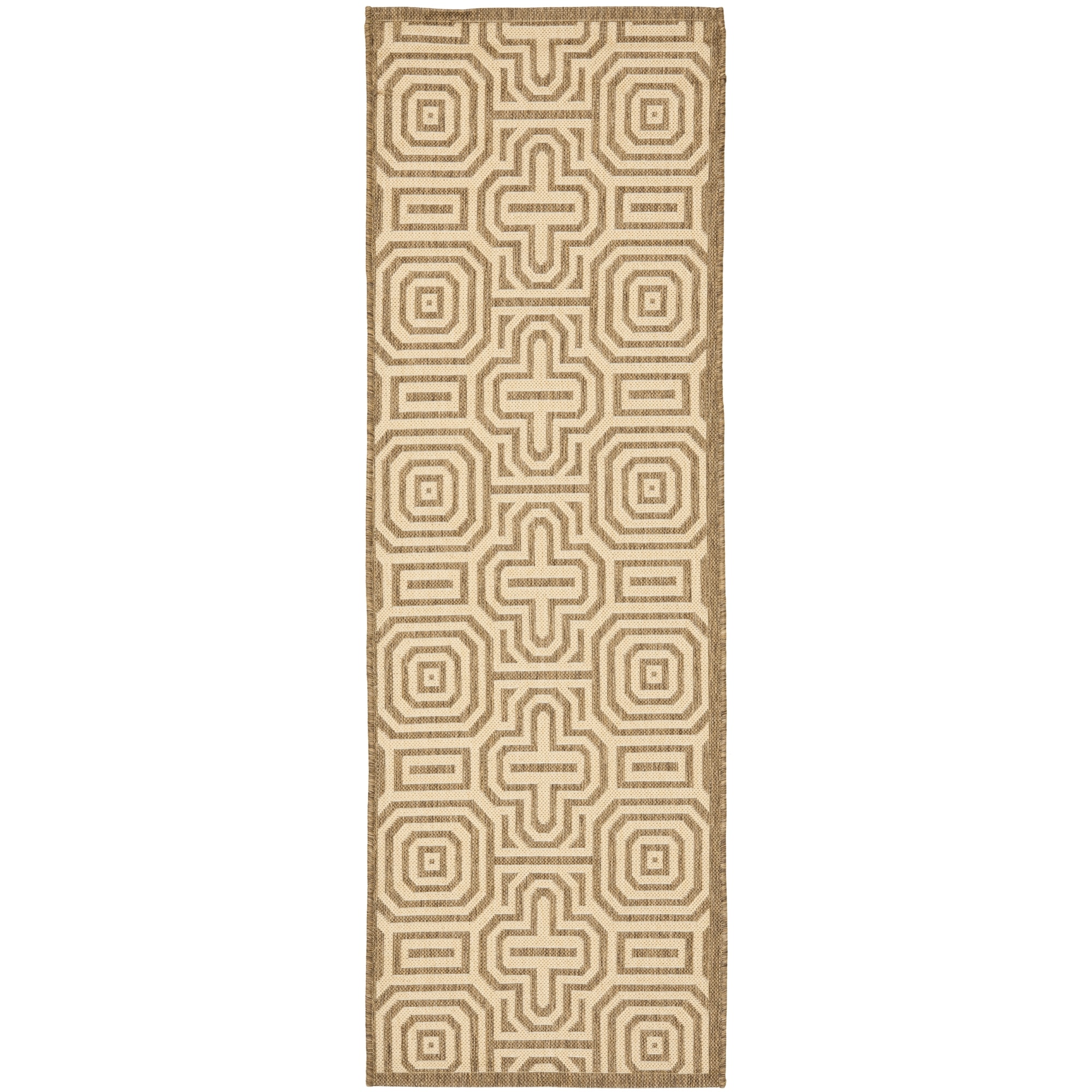 Safavieh Brown/ Natural Indoor Outdoor Rug (24 X 911)