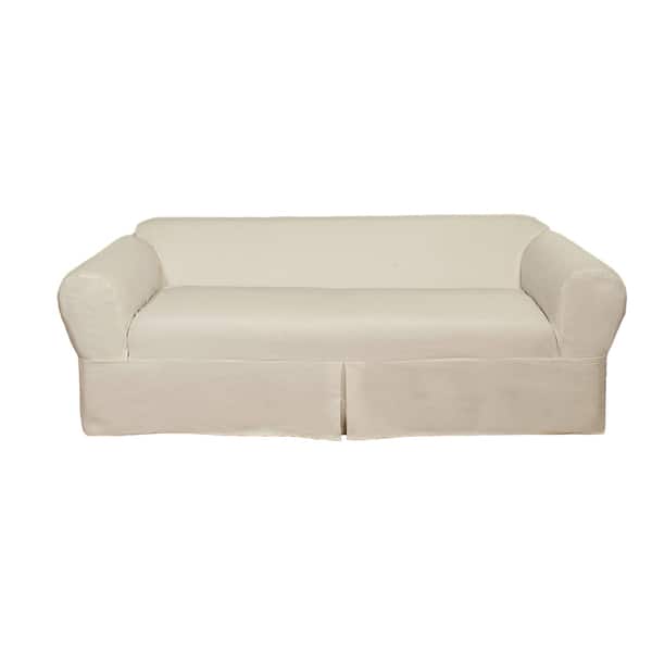 Clic Slipcovers 2 Piece Twill Sofa Slipcover On Slipcovers 2 Piece Twill Sofa Slipcover