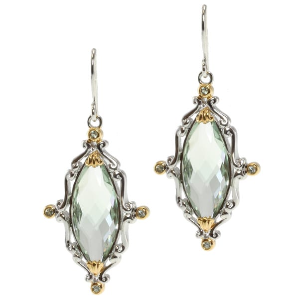 Michael Valitutti Two Tone Green Amethyst Earrings Michael Valitutti Gemstone Earrings