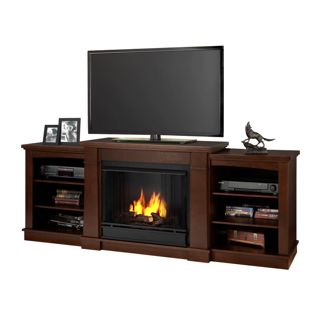 Real Flame Dark Espresso Hawthorne Gel Fireplace - 29.88"h x 74.72"w x 18.82"d