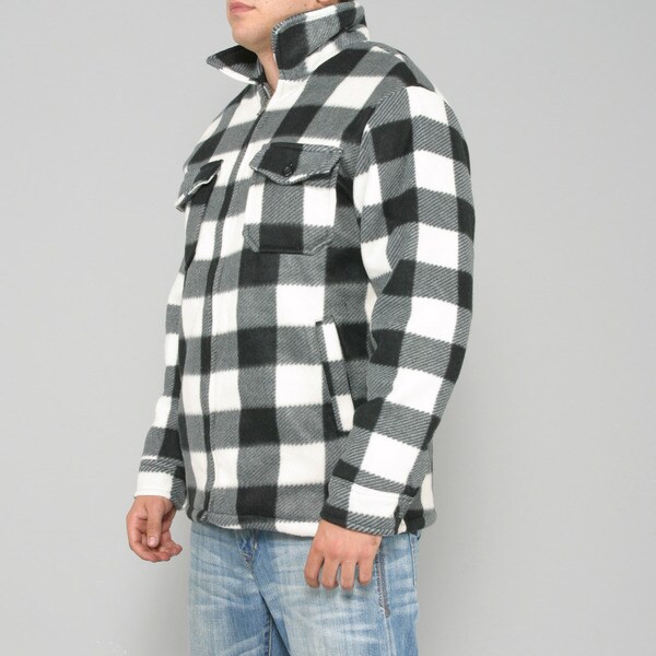 black and white buffalo check jacket