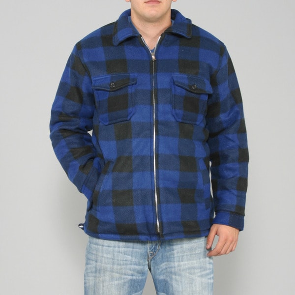 mens blue and black flannel
