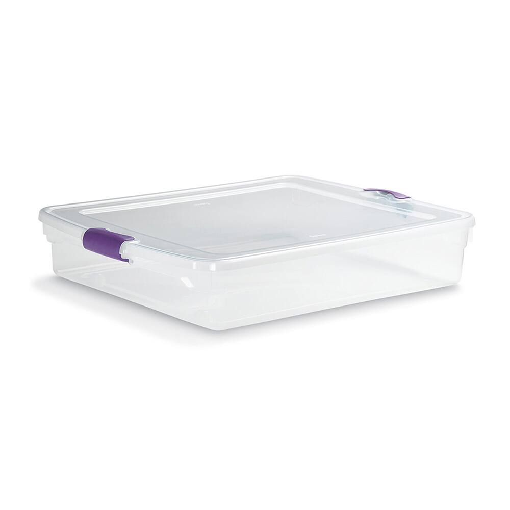 Homz 56-quart Latching Clear Stackable Storage Container