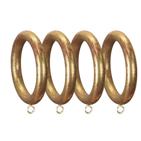 Shop Menagerie 2-inch Gold Smooth Curtain Rings (Set of 4) - Free ...