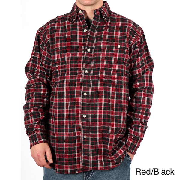 Shop Farmall IH Men's Plaid Cotton Flannel Shirt Free Shipping On