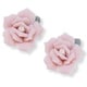 preview thumbnail 1 of 1, Silver Tone Flower Stud Earrings (24x24mm), Ceramic