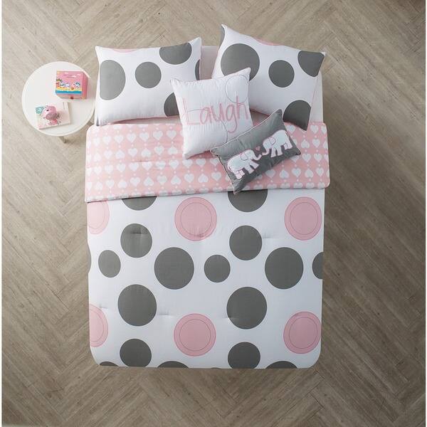 Shop Vcny Big Believers Pink Parade Polka Dot Comforter Set On