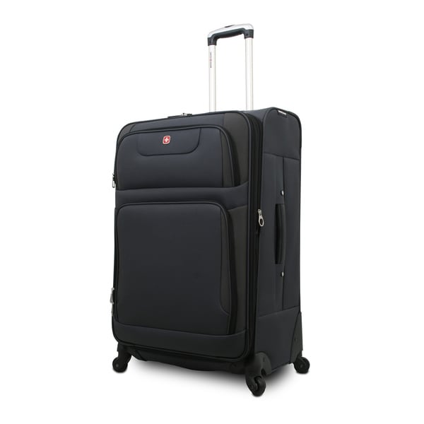 SwissGear SA7297 Grey 20-inch Expandable Carry On Spinner Upright ...