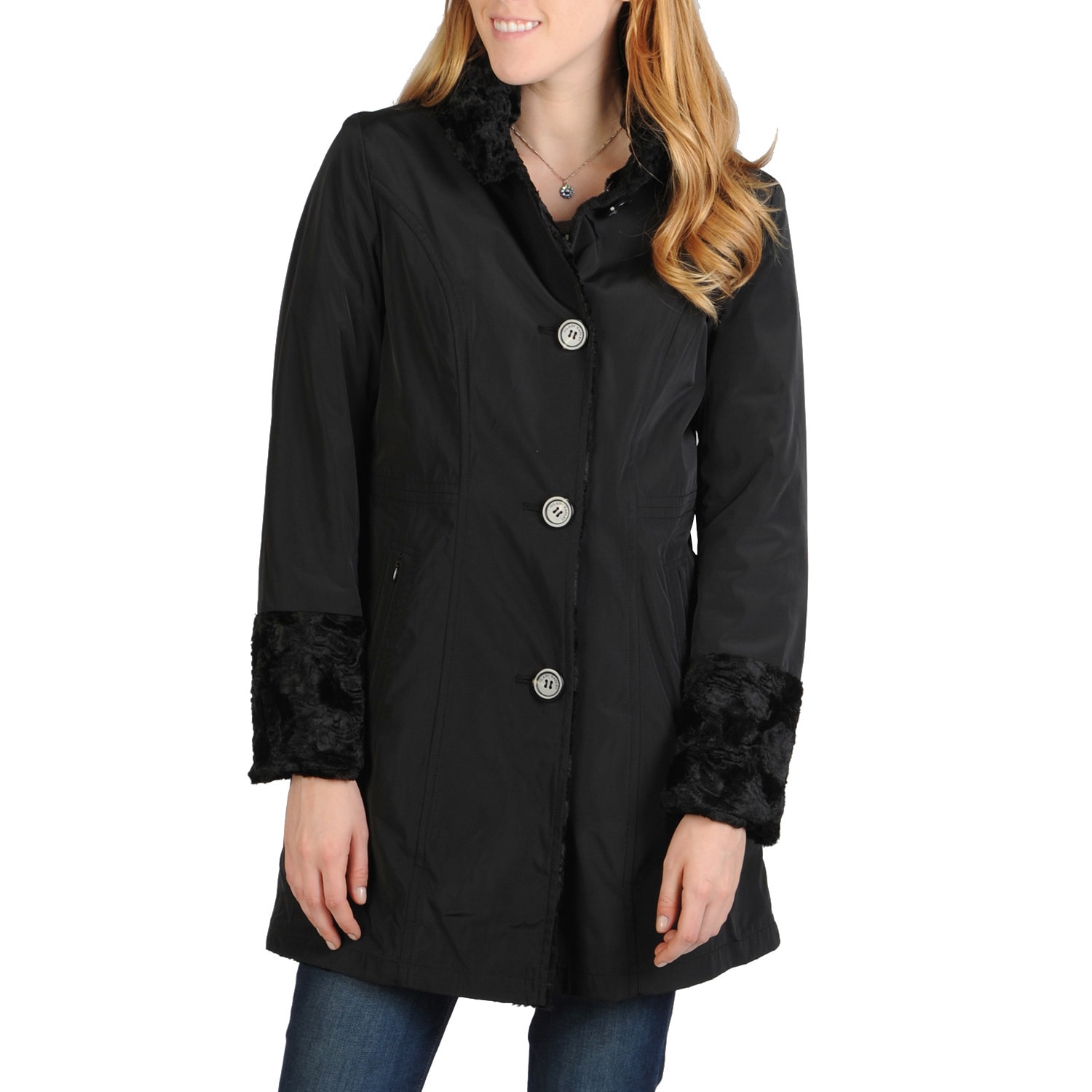 Single Breasted Reversible Storm Coat Today $140.99