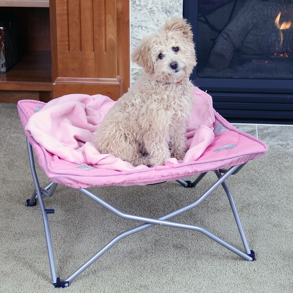 Carlson Portable Pup Pink Travel Pet Bed Carlson Pet Products Pet Cots