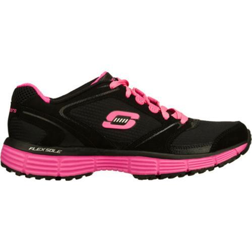 skechers pink and black