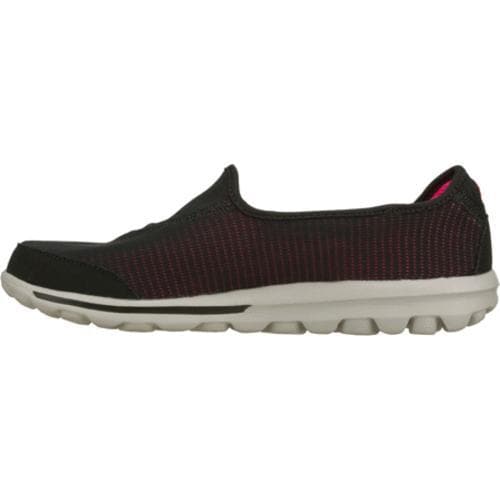 Women's Skechers GOrecovery Black/Pink Skechers Slip ons