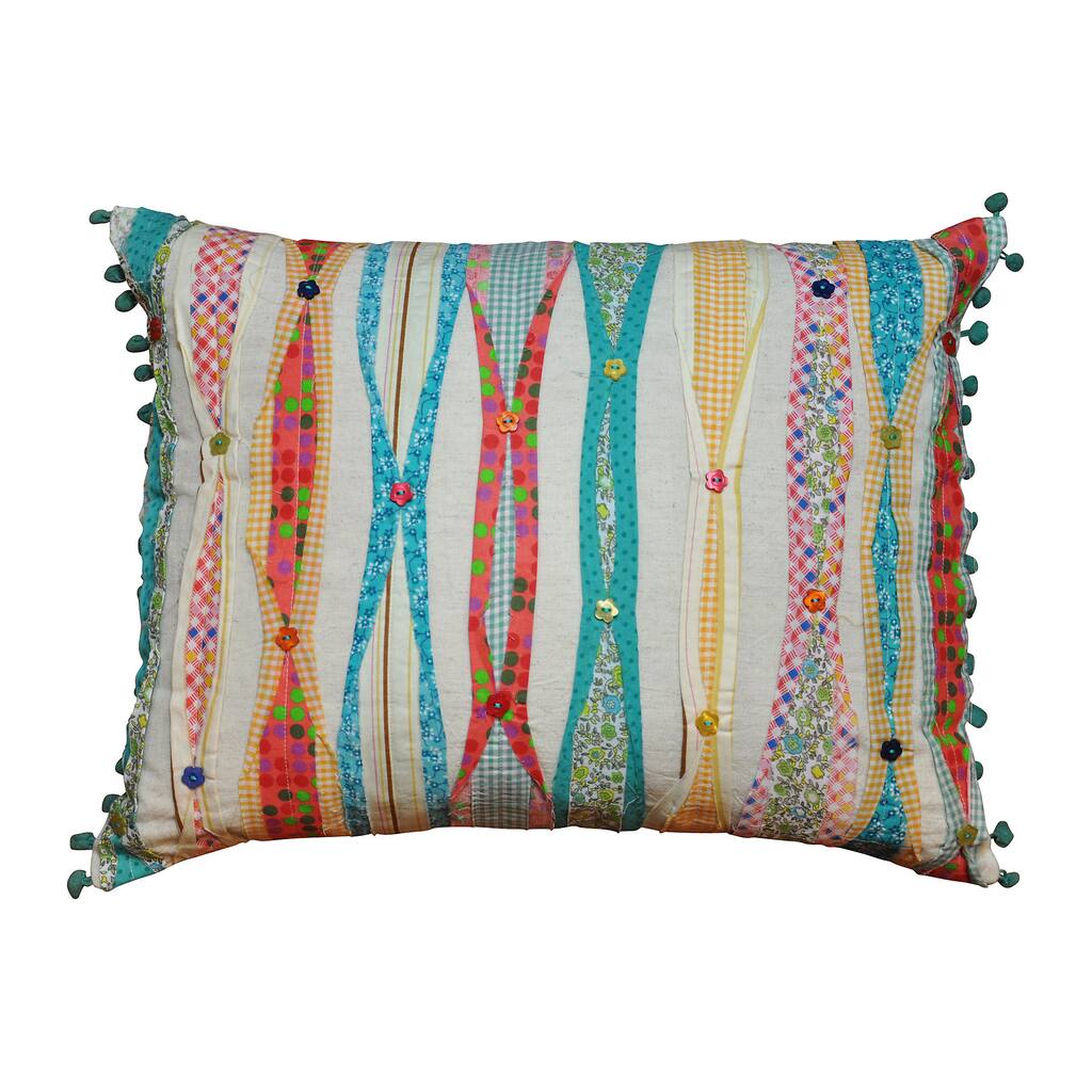 Cottage Home Ribbon Decorative Pillow