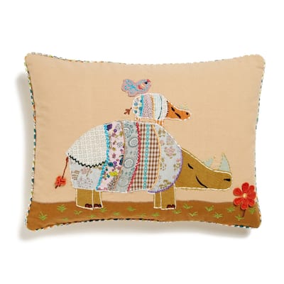 Cottage Home Rhino Cotton 12 x 16 Throw Pillow