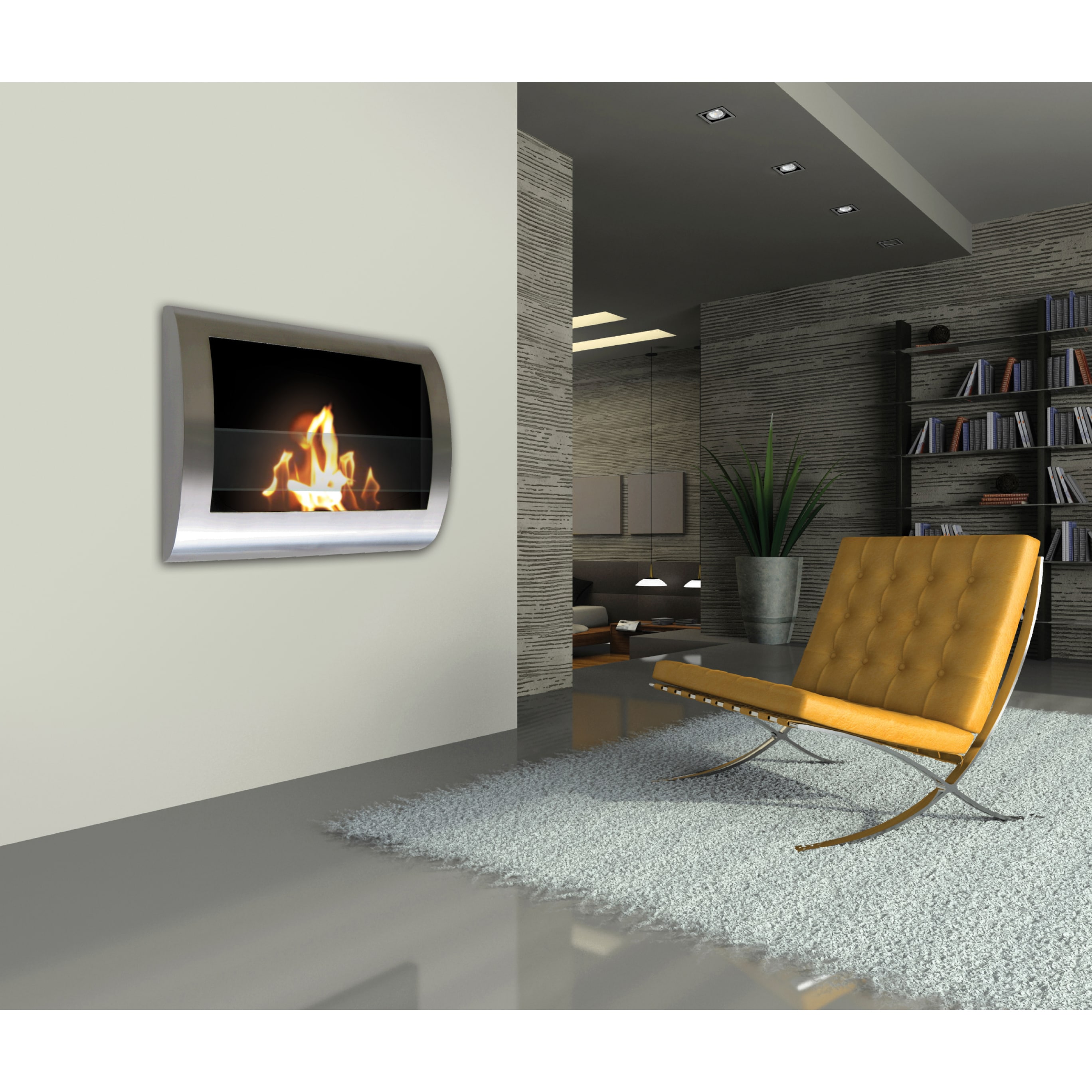 Shop Anywhere Stainless Steel Bio Ethanol Fireplace Free