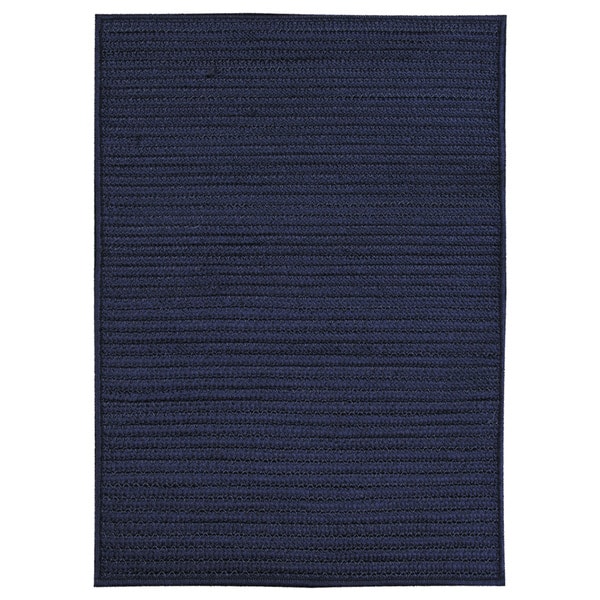 Nautical Navy Indoor/ Outdoor Braided Rug (2'3 x 4') Bed Bath