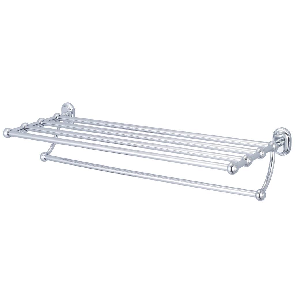 Water Creation Multi-Purpose Bath Train Rack For Classic Bathroom in Chrome Finish