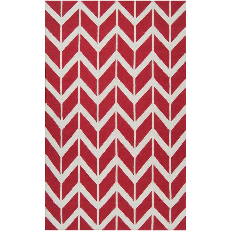 Hand-woven Mila Wool Area Rug - 2' x 3' - Burgundy