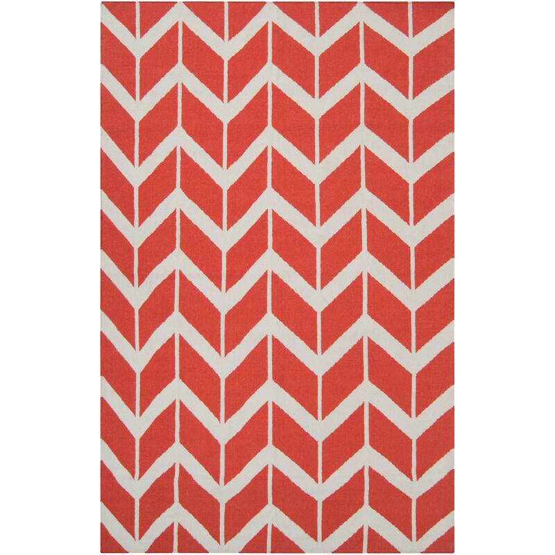 Hand-woven Mila Wool Area Rug - 2' x 3' - Red