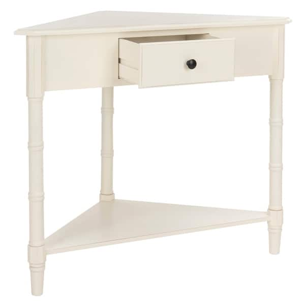 Shop Safavieh Gomez Cream 1 Drawer Corner Table On Sale Free