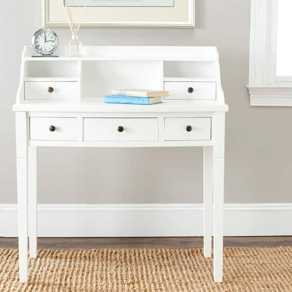 Shop Safavieh Landon White Writing Desk On Sale Free Shipping