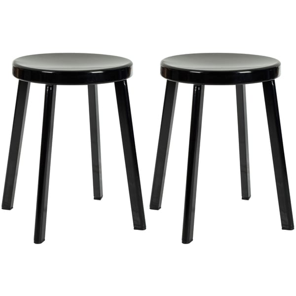 Safavieh Indus Black Stools (Set of 2) Safavieh Bar Stools