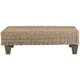 safavieh leary natural wicker bench