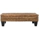 safavieh leary natural wicker bench