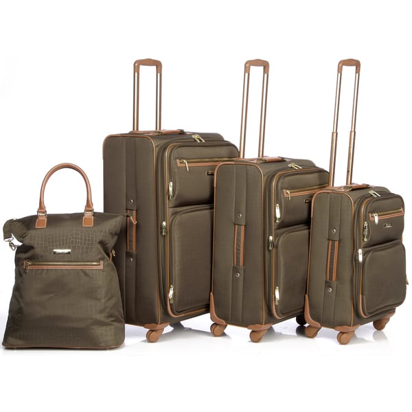 Anne Klein Jungle 4-piece Luggage Set - Free Shipping Today - Overstock ...