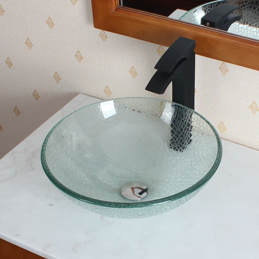 CAE Tempered Glass Bathroom Sink