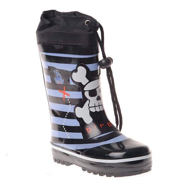 Henry Ferrera Boys Striped and Pirate Printed Rain boot Henry Ferrera Boots