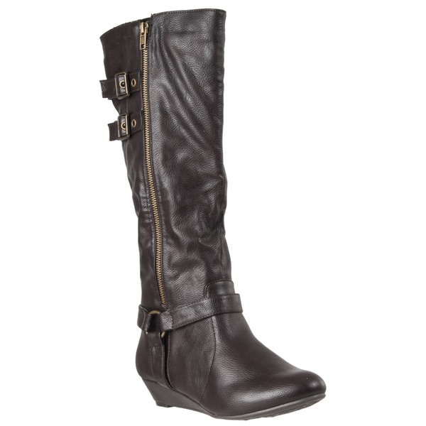 Riverberry Women's 'Tamara' Brown Side zip Boots Boots