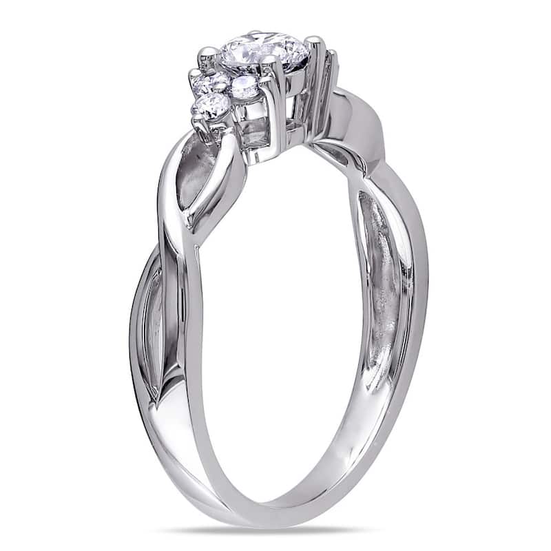 Miadora Signature Collection 14k White Gold 1/2ct TDW Diamond Ring