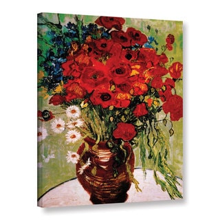 Vincent van Gogh 'Daises and Poppies' Wrapped Canvas