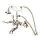 preview thumbnail 2 of 2, Water Creation Vintage Classic Polished Nickel PVD 7-inch Spread Deck Mount Tub Faucet With 2-inch Risers and Handheld Shower