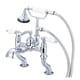 preview thumbnail 2 of 5, Water Creation Vintage Classic Adjustable Center Deck Mount Tub Faucet With Handheld Shower in Chrome Finish