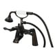 preview thumbnail 3 of 6, Water Creation Vintage Oil-rubbed Bronze 7-inch Deck Mount Tub Faucet and Hand Shower Set