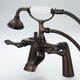 preview thumbnail 1 of 6, Water Creation Vintage Oil-rubbed Bronze 7-inch Deck Mount Tub Faucet and Hand Shower Set