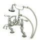 preview thumbnail 2 of 4, Water Creation Vintage Classic Adjustable Center Deck Mount Tub Faucet With Handheld Shower in Polished Nickel PVD Finish