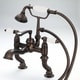 preview thumbnail 5 of 4, Water Creation Vintage Classic Adjustable Center Deck Mount Tub Faucet with Handheld Shower in Oil Rubbed Bronze Finish Porcelain Lever Handles