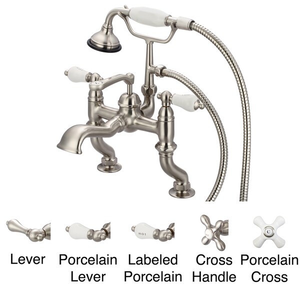 Water Creation Vintage Classic Adjustable Center Deck Mount Tub Faucet