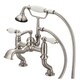 preview thumbnail 5 of 4, Water Creation Vintage Classic Adjustable Center Deck Mount Tub Faucet with Handheld Shower in Brushed Nickel Finish