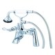 preview thumbnail 2 of 4, Water Creation Vintage Classic 7-inch Spread Deck Mount Tub Faucet With Handheld Shower in Chrome Finish